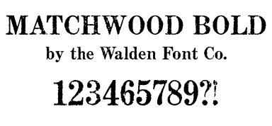 A Wild West style font called Matchwood Bold from the Walden Font Co. It is part of the Wild West Press set of fonts.